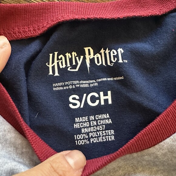 Harry Potter MIschief Managed Long Sleeve Sleep Tee T-Shirt Woman’s S Gray NWT - Picture 5 of 8
